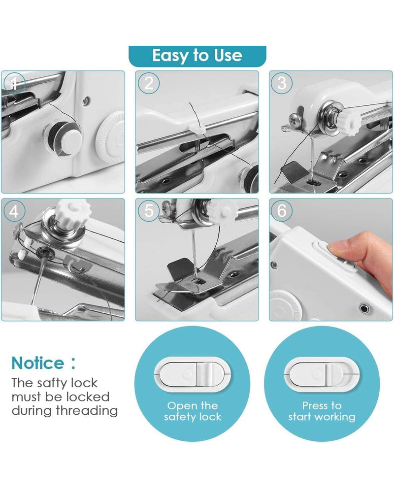 Handheld Sewing Machine, Mini Sewing Machine Suitable for Beginners and Professionals